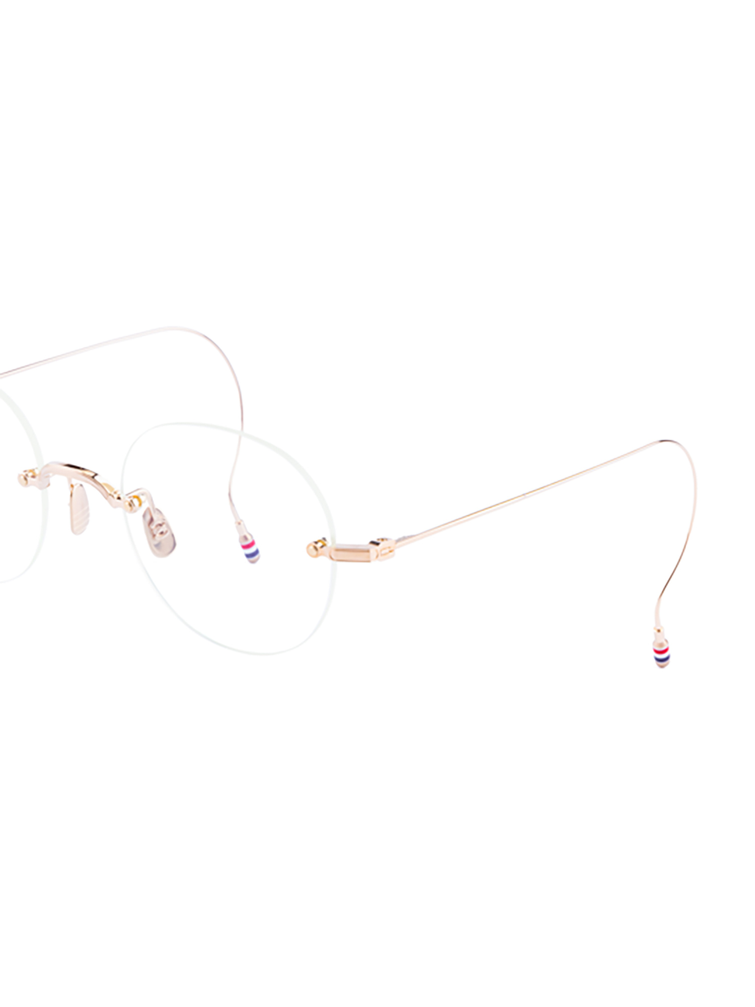 Thom Browne Round-frame Glasses In Gold