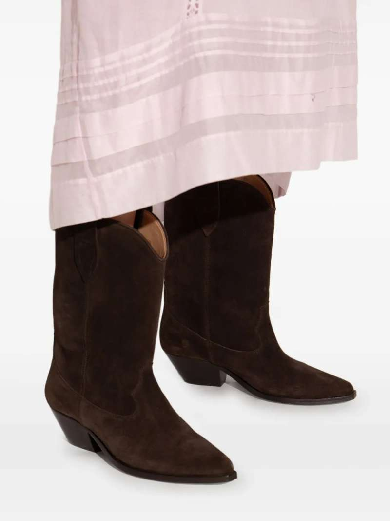 Isabel Marant Pointed Ankle Boots In Burgundy