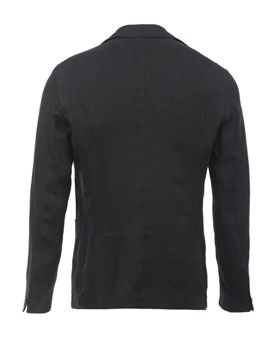 EMPORIO ARMANI SINGLE-BREASTED LONG-SLEEVED SUIT JACKET