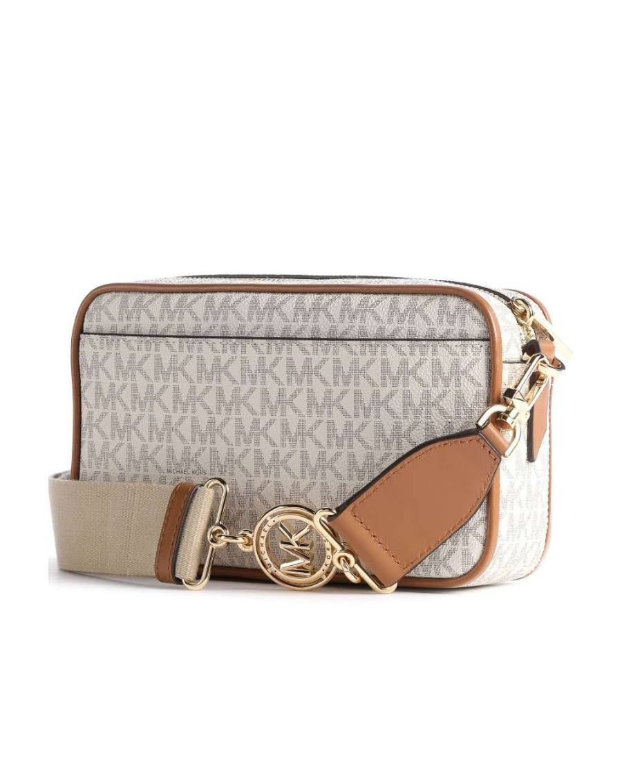 Michael Kors Camera Cross-body Leather Bag In White
