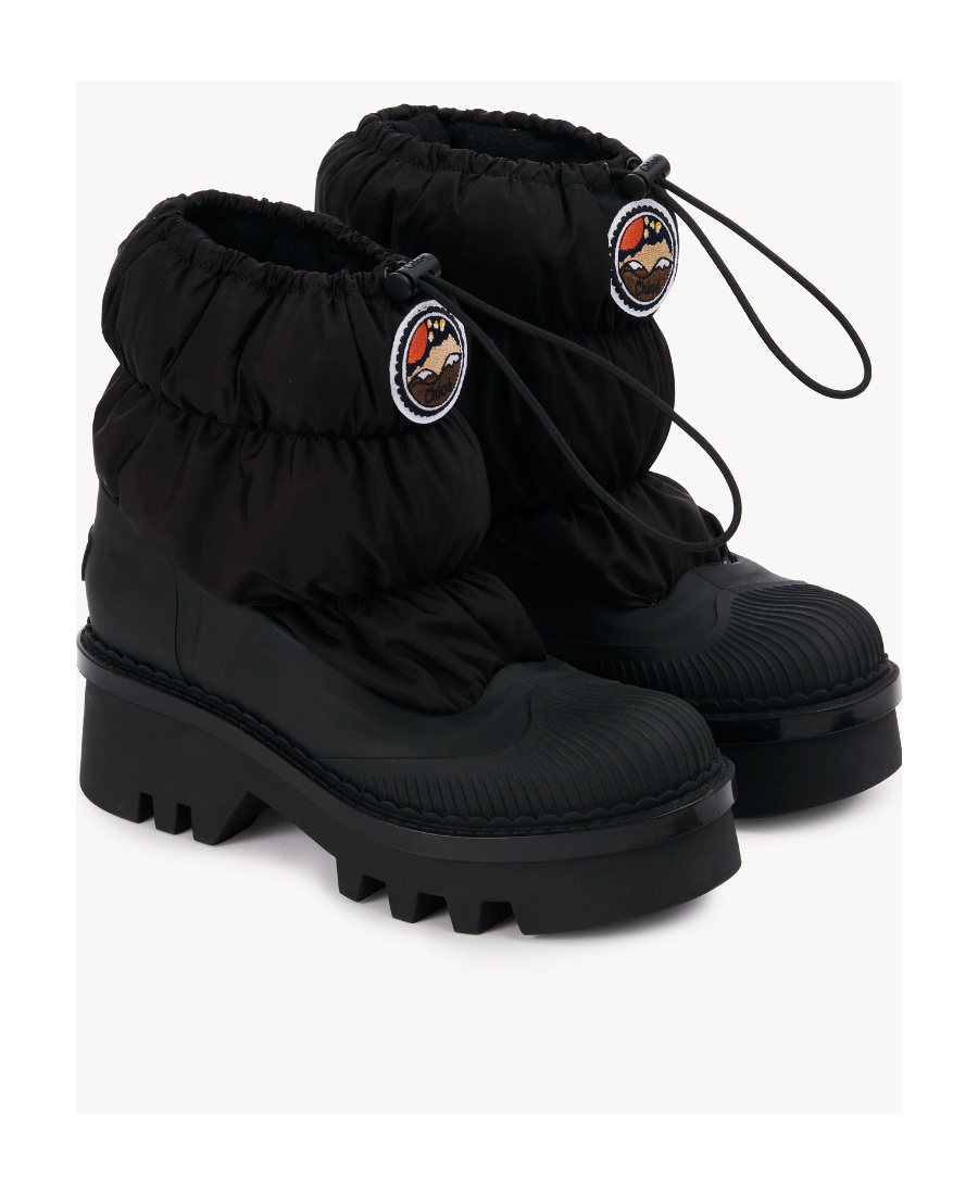 Chloé Chloe Black Nylon And Rubber Raina Boots In Black