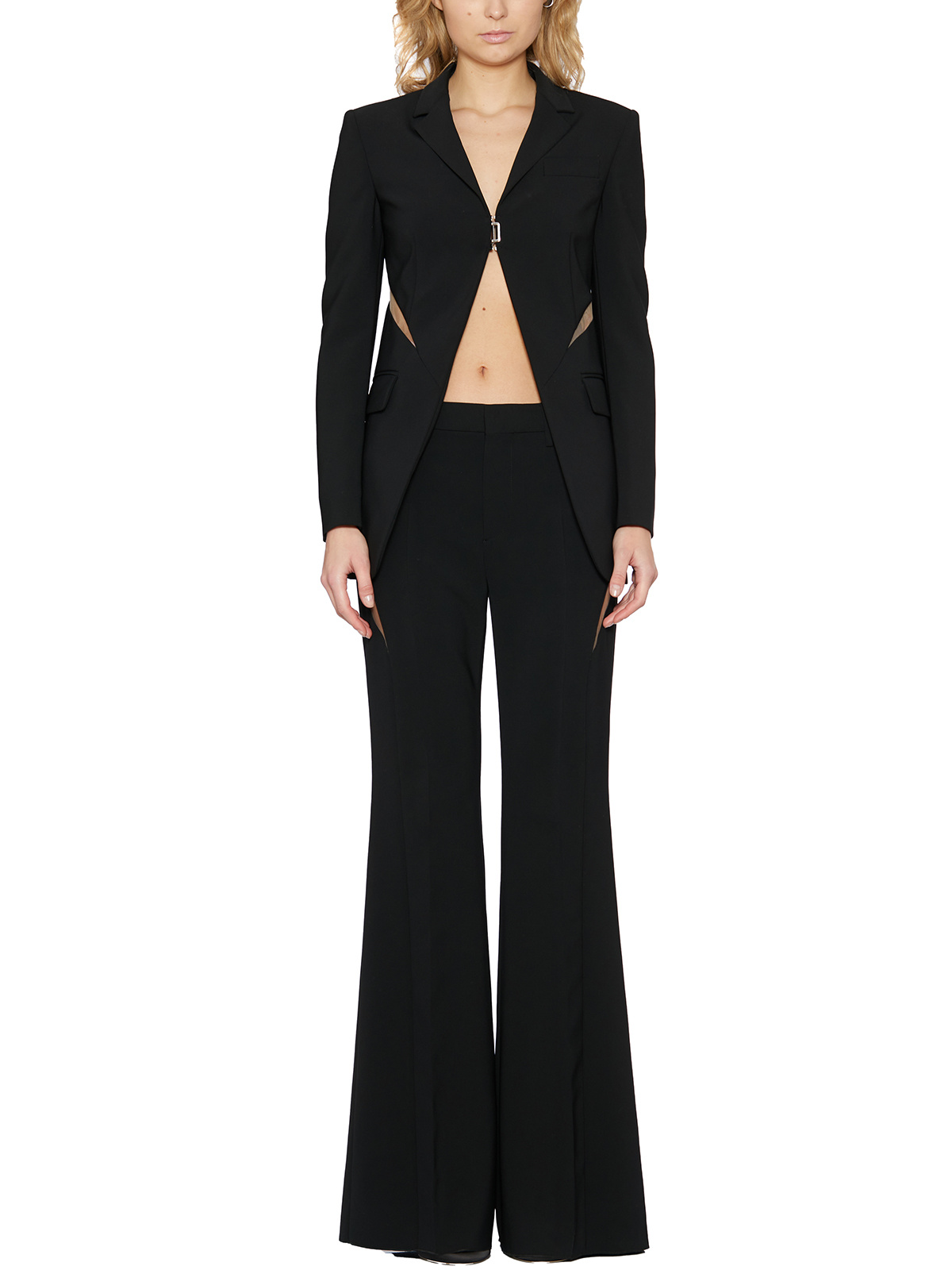 Dsquared2 Cut-out Detailed Long Sleeved Blazer In Black