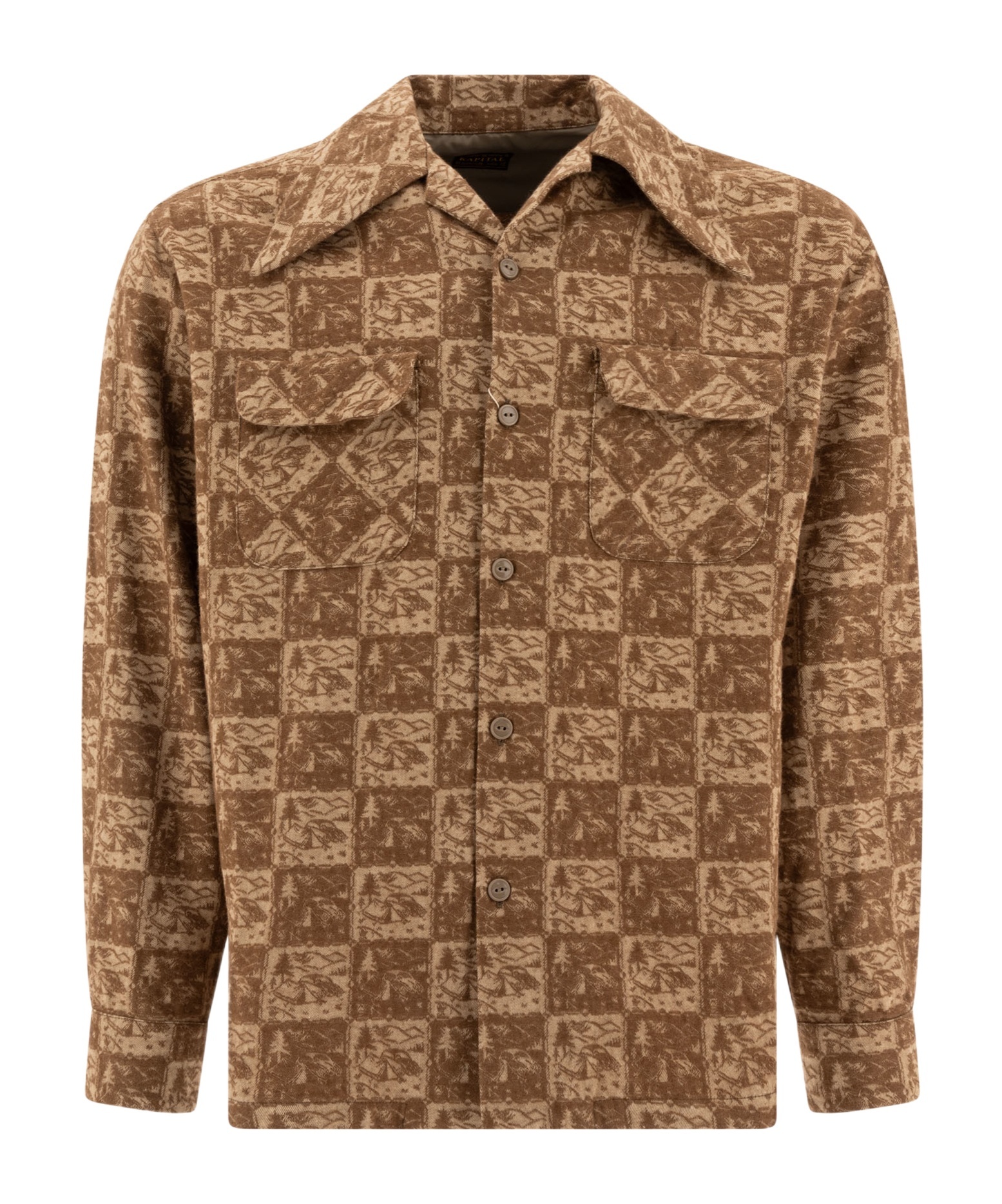 Kapital Checkerboard-pattern Jacket In Brown