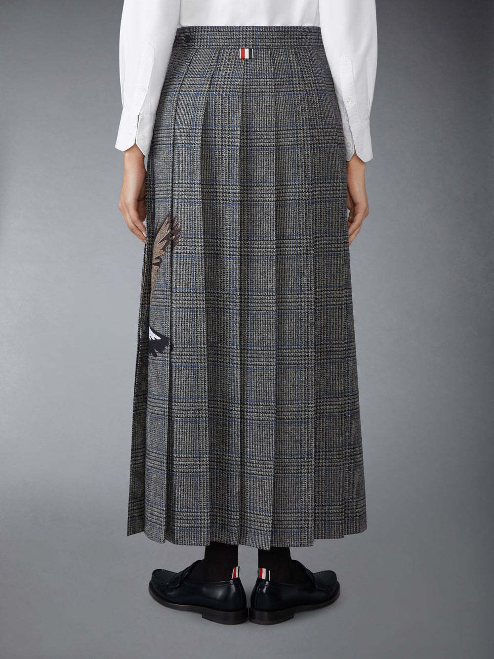 Thom Browne Plaid Skirt In Gray