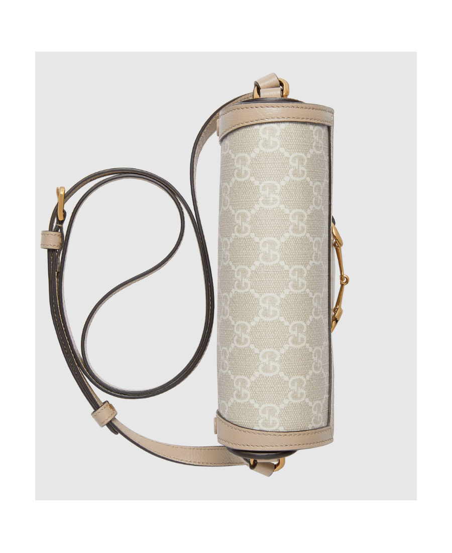 Gucci Horsebit 1955 Gg Mini Crossbody Bag In Nude