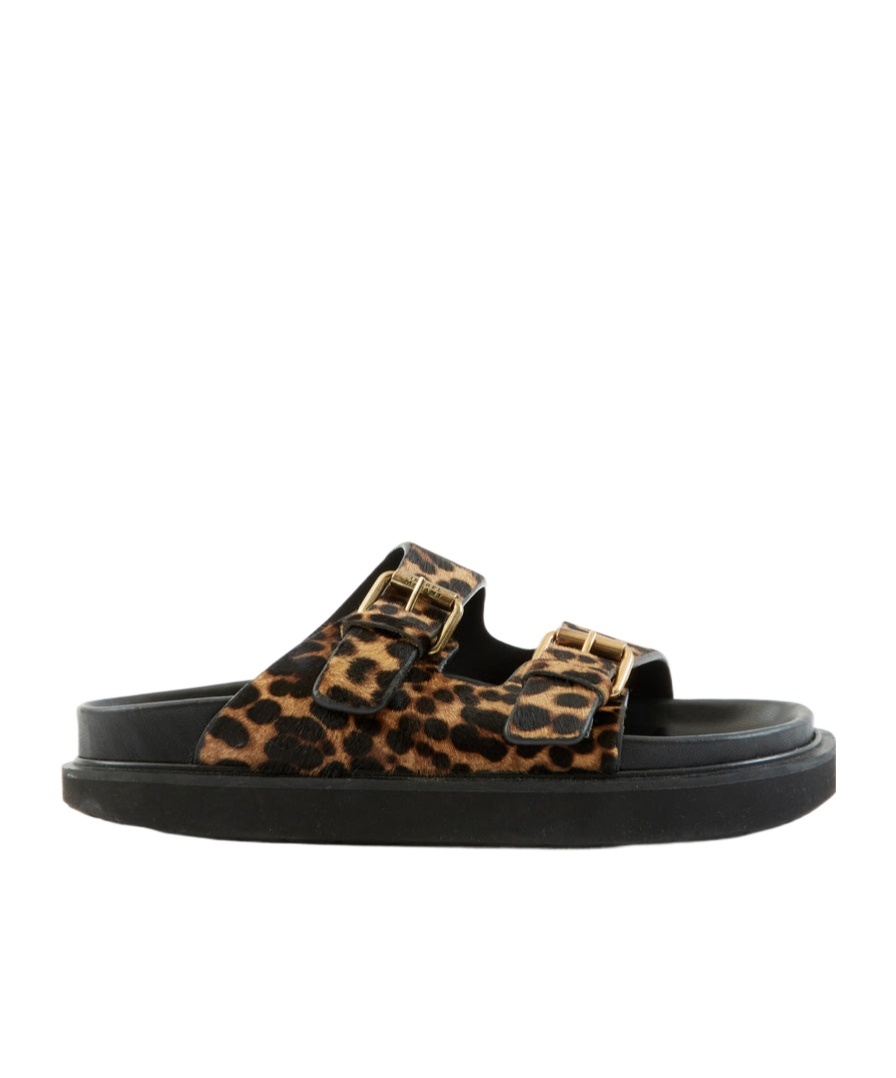 Isabel Marant Ladies Leopard Lennya Flat Sandals In Multi
