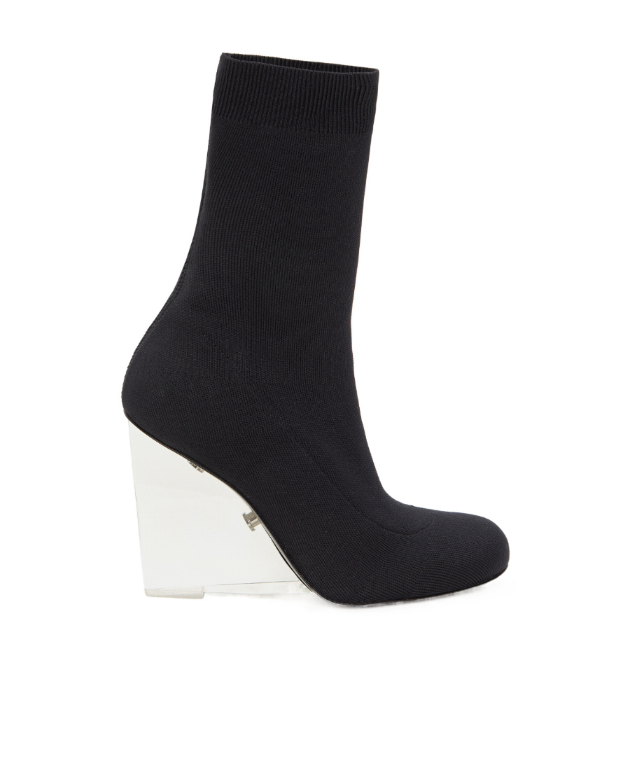 Alexander Mcqueen 105mm Heeled Slip-on Boots In Black