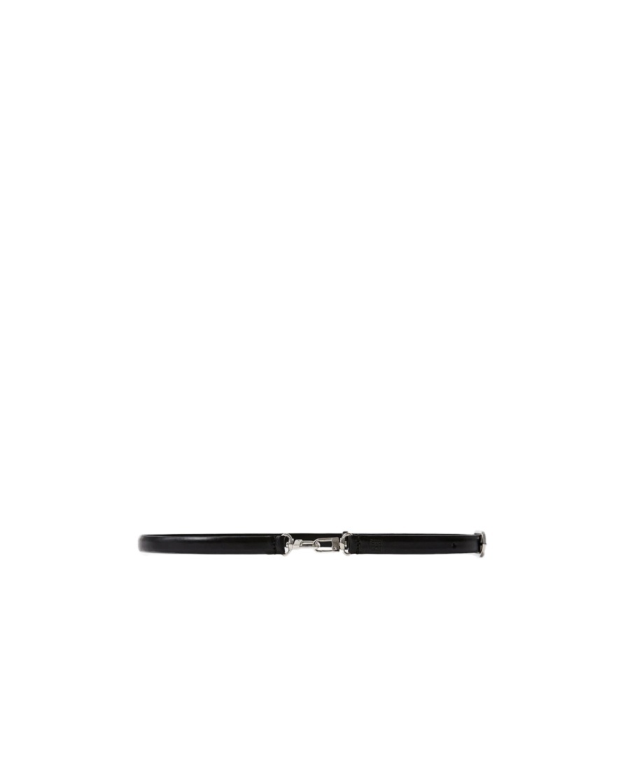 Totême Crocodile-effect Lobster Claw-fastened Belt In Black