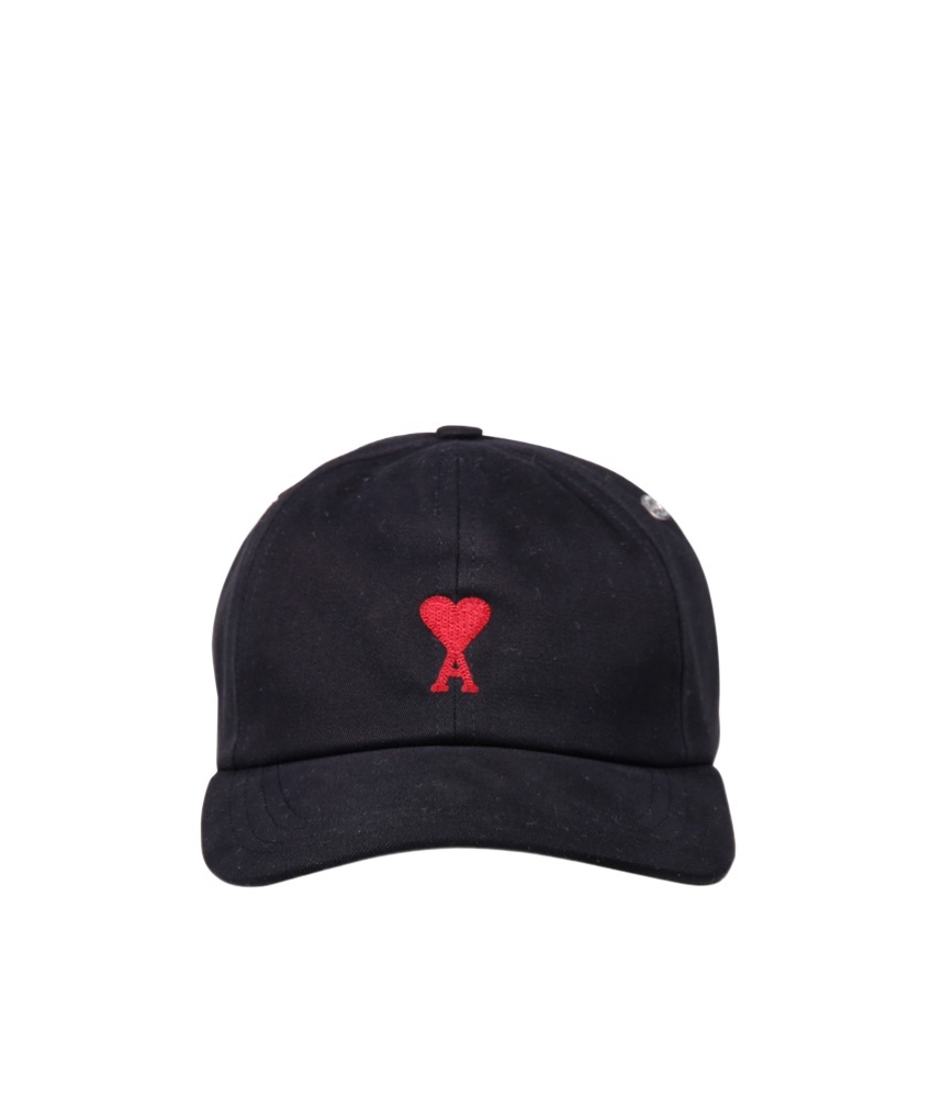 Ami Alexandre Mattiussi Ami Paris Black Baseball Cap With Logo
