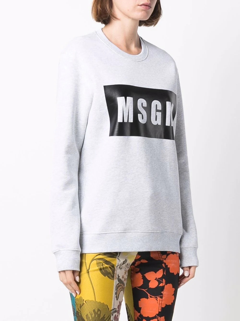 Msgm Foiled Logo Sweatshirt In White