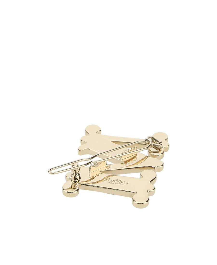 Max Mara Monogram Hairpin In White