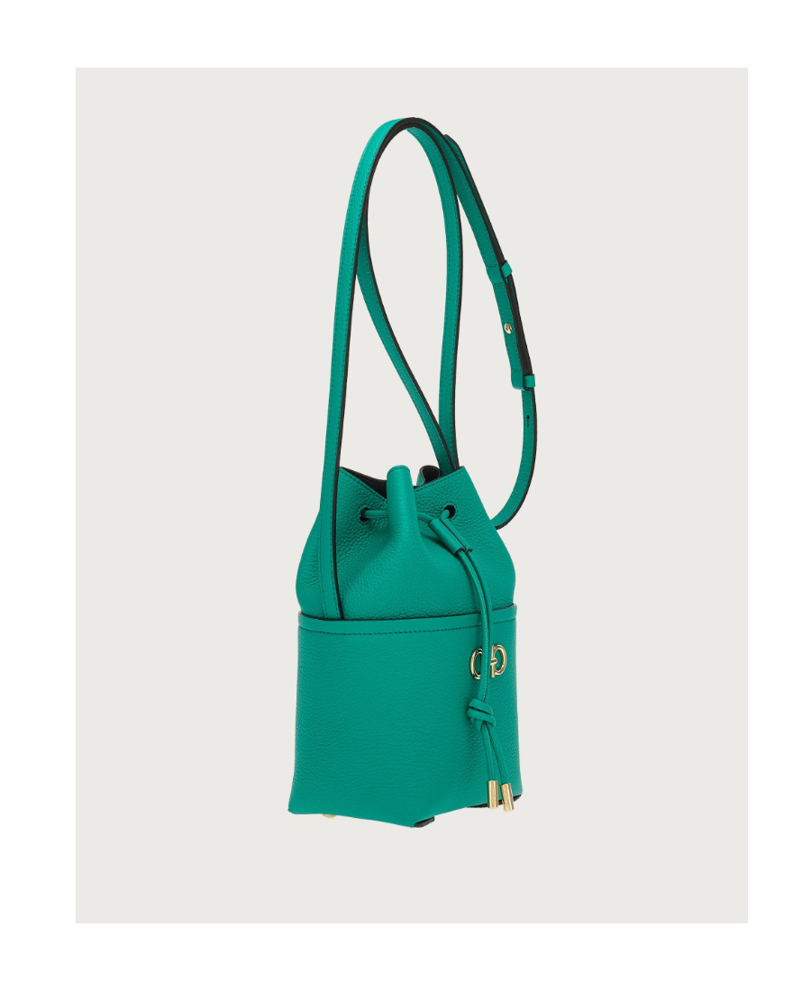 Ferragamo Logo Mini Bag In Green