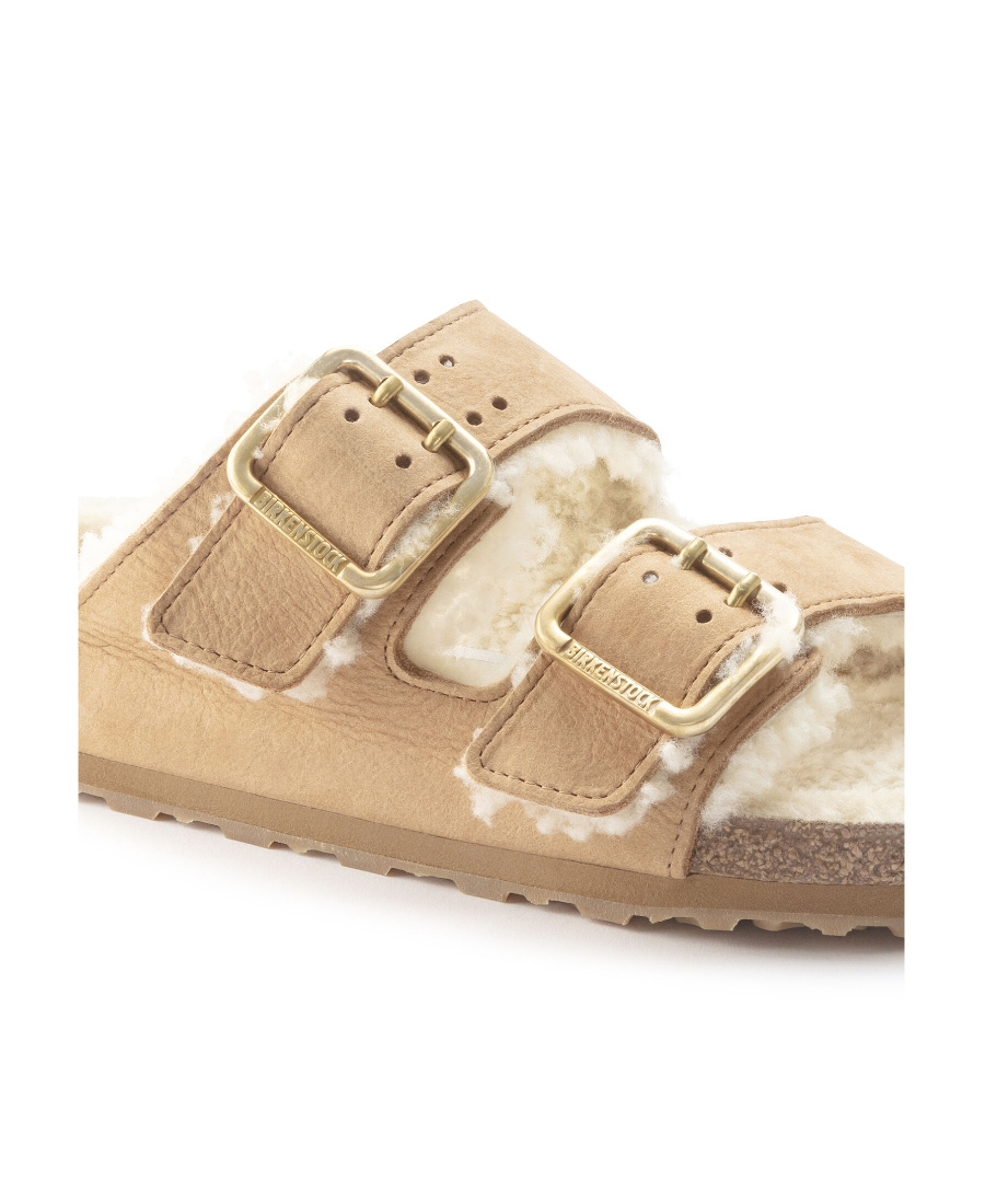 Birkenstock Double-button Slippers In Nude