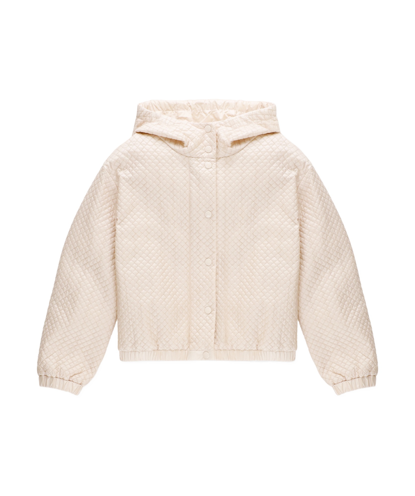 Moncler Long-sleeved Down Jacket In Pink