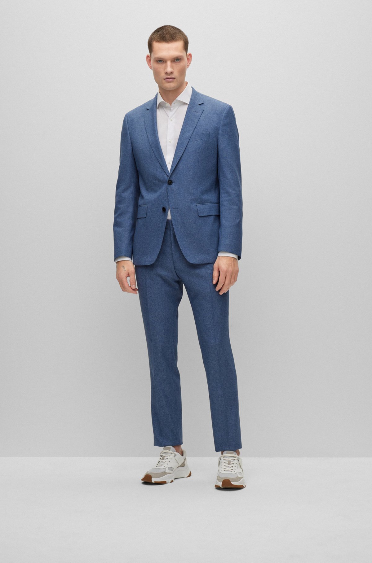 Hugo Boss Hank Slim Fit Solid Dress Shirt In White