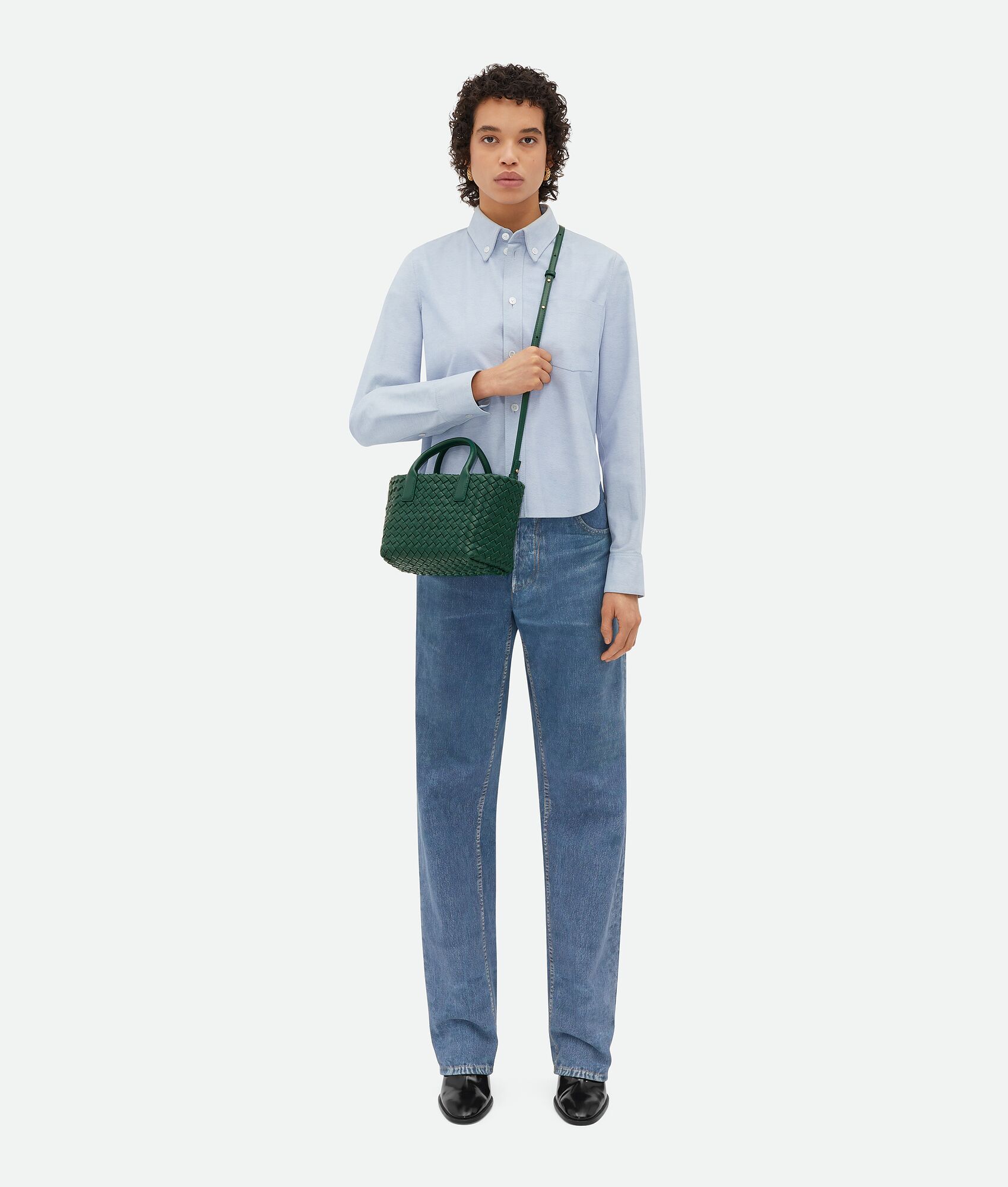 Bottega Veneta Mini Cabat In Green