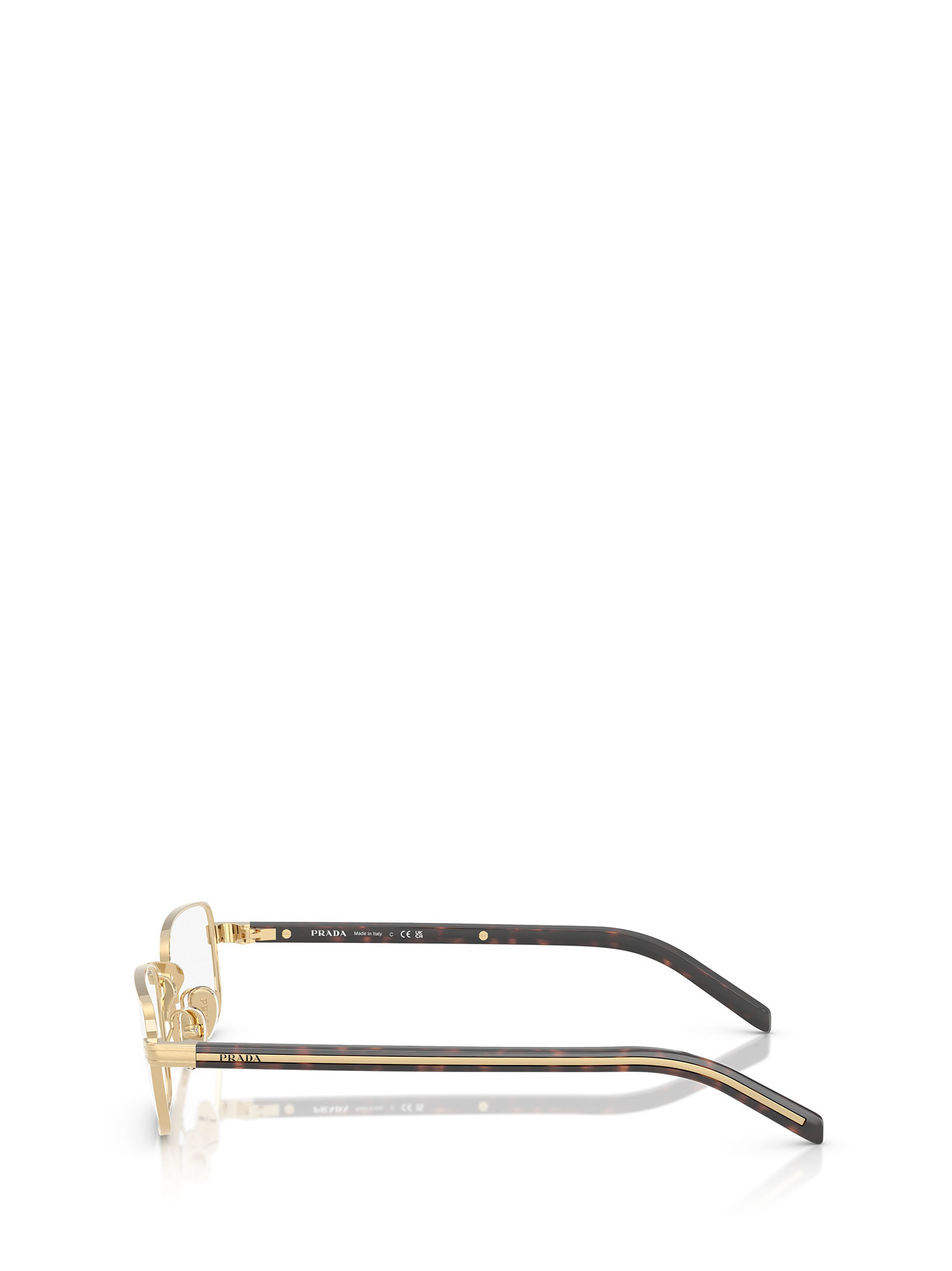 Prada Full Frame Plain Mirror In Nude