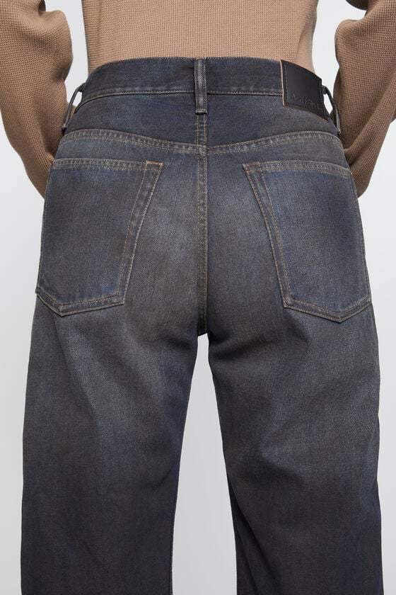 Acne Studios 2021f High-rise Loose-fit Jeans In Black