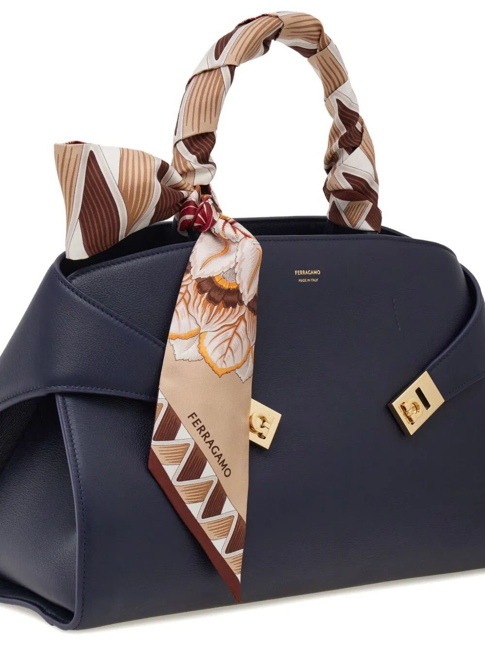 Ferragamo Printed Silk Scarf In Multi