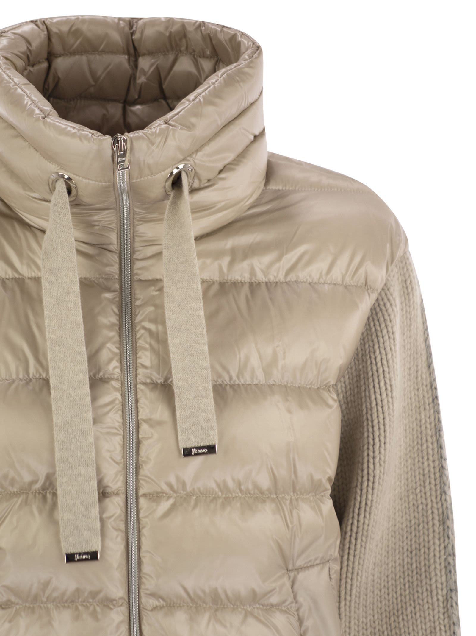 Herno Women Resort Jacket In Ultralight Nylon And Mesh In Neutral