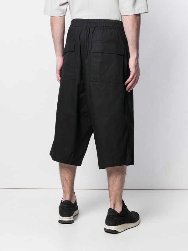 Rick Owens Drkshdw Black Drawstring Shorts In Black