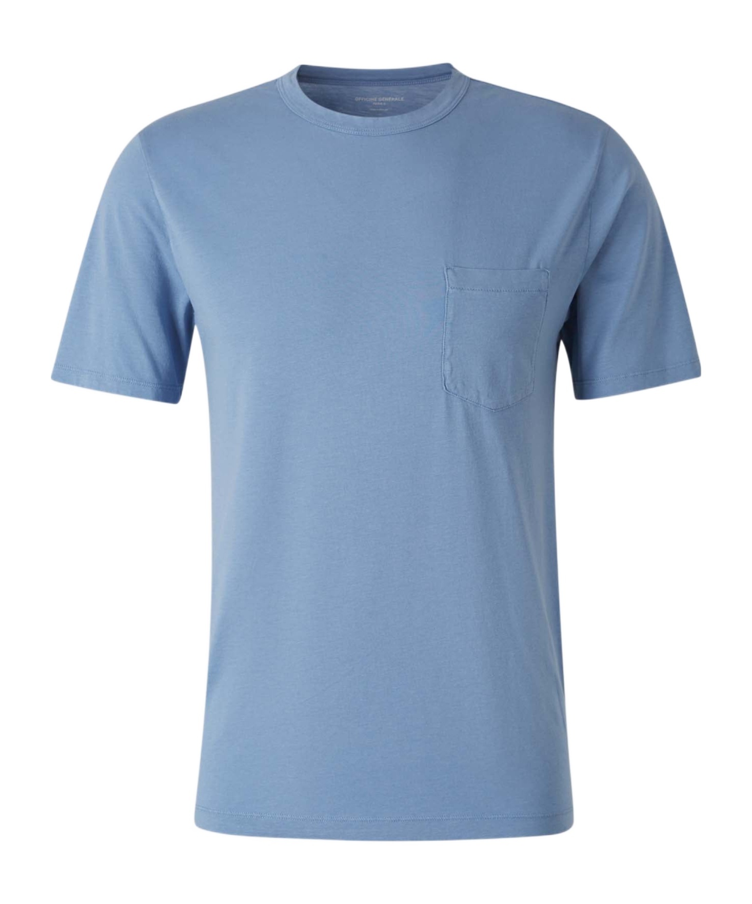 Officine Generale Officine Générale Cotton Pocket T-shirt In Blue