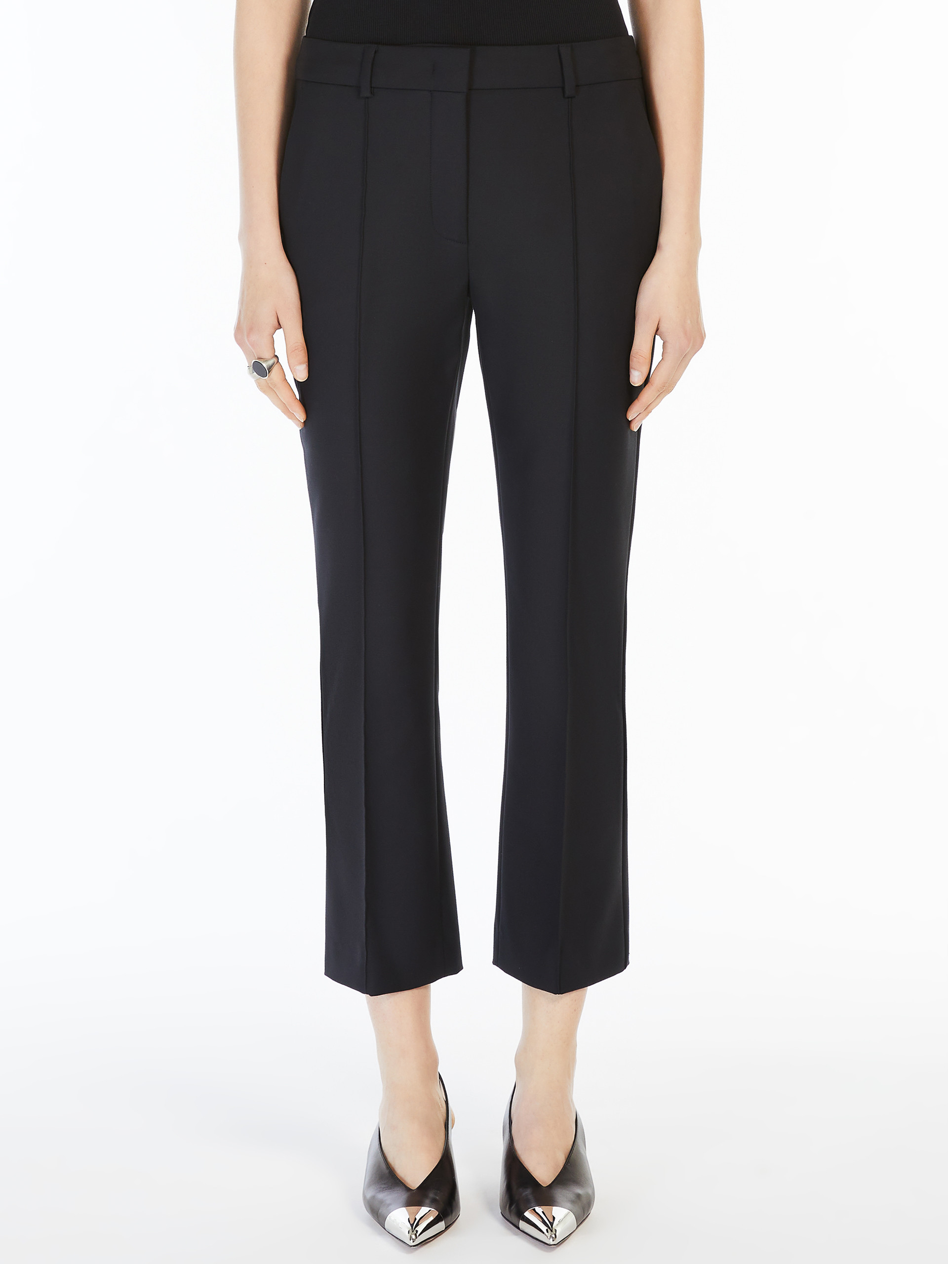 Sportmax Low-rise Bell Bottoms In Black