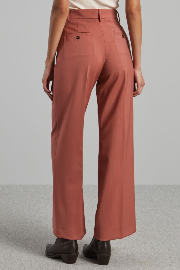 Weekend Max Mara Waistband Loop Casual Pants In Brown