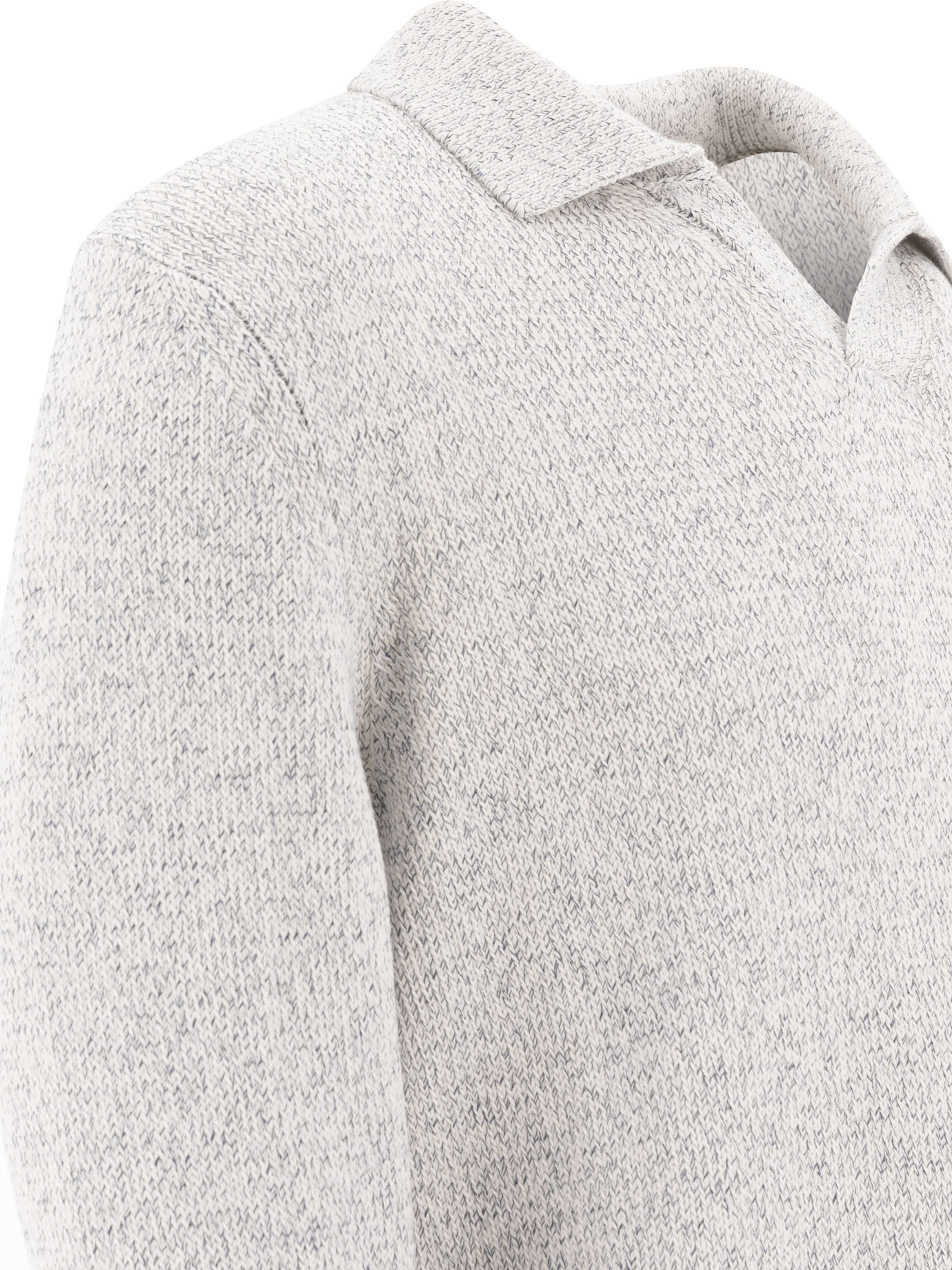 Zanone Textured Knit Polo Shirt In Soft Cotton-polyamide Blend In Gray