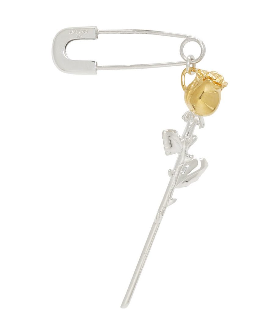 Ambush Rose Hanging Earrings In White