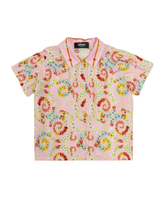 VERSACE VERSACE KIDS ALL-OVER PATTERNED SHORT-SLEEVED SHIRT