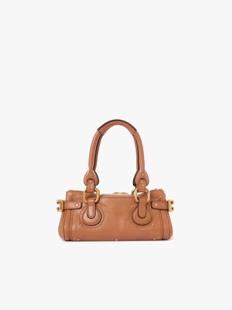 Chloé Brown Paddington Buffalo Leather Handbag In Brown