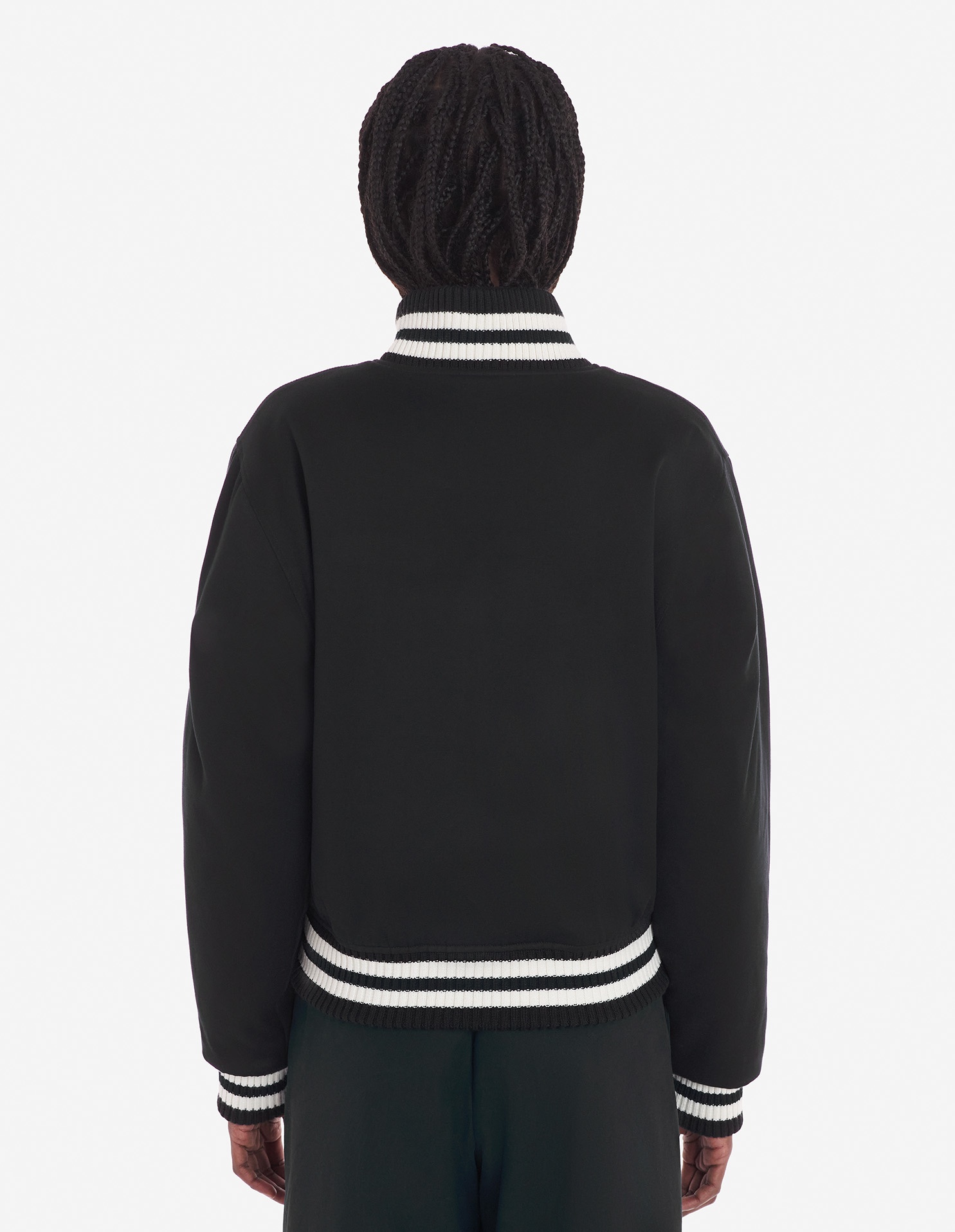 Shop Maison Kitsuné Fox Head Patch Bomber Jacket In Black
