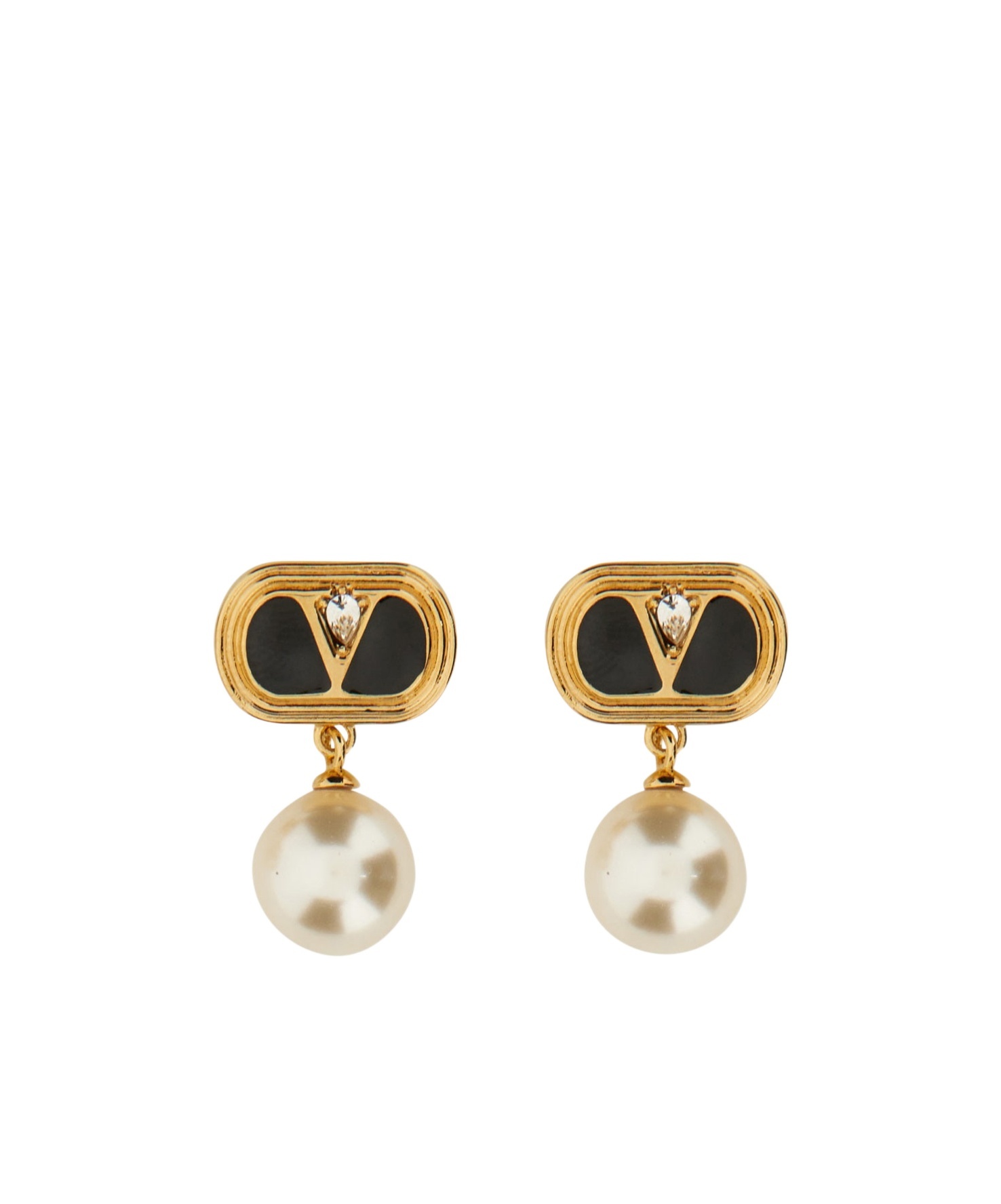 Valentino Vlogo Earrings In Gold
