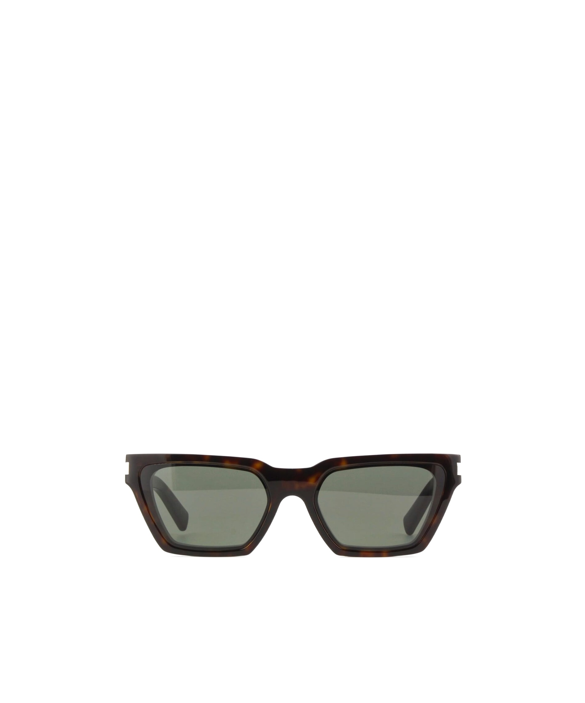 Saint Laurent Logo-engraved Cat-eye Sunglasses In Gray