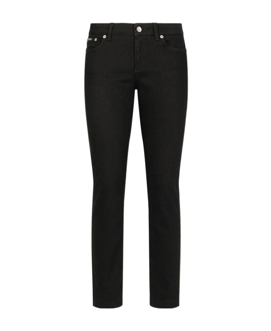 DOLCE & GABBANA LOW-RISE COTTON-BLEND SKINNY JEANS 