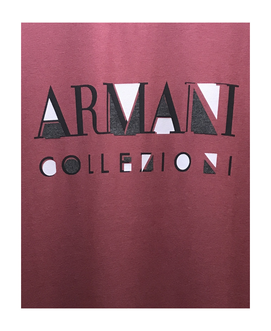 ARMANI COLLEZIONI LOGO T-SHIRT WITH ROUND NECK
