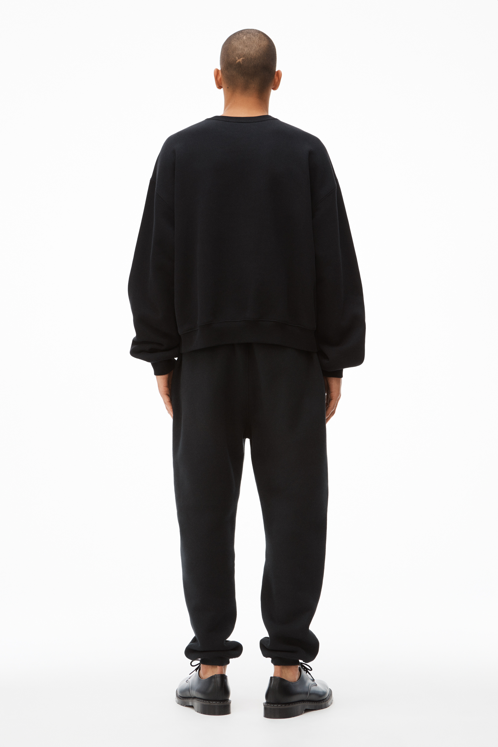 Alexander Wang Buzz-cut Logo Sweatshirt In Black