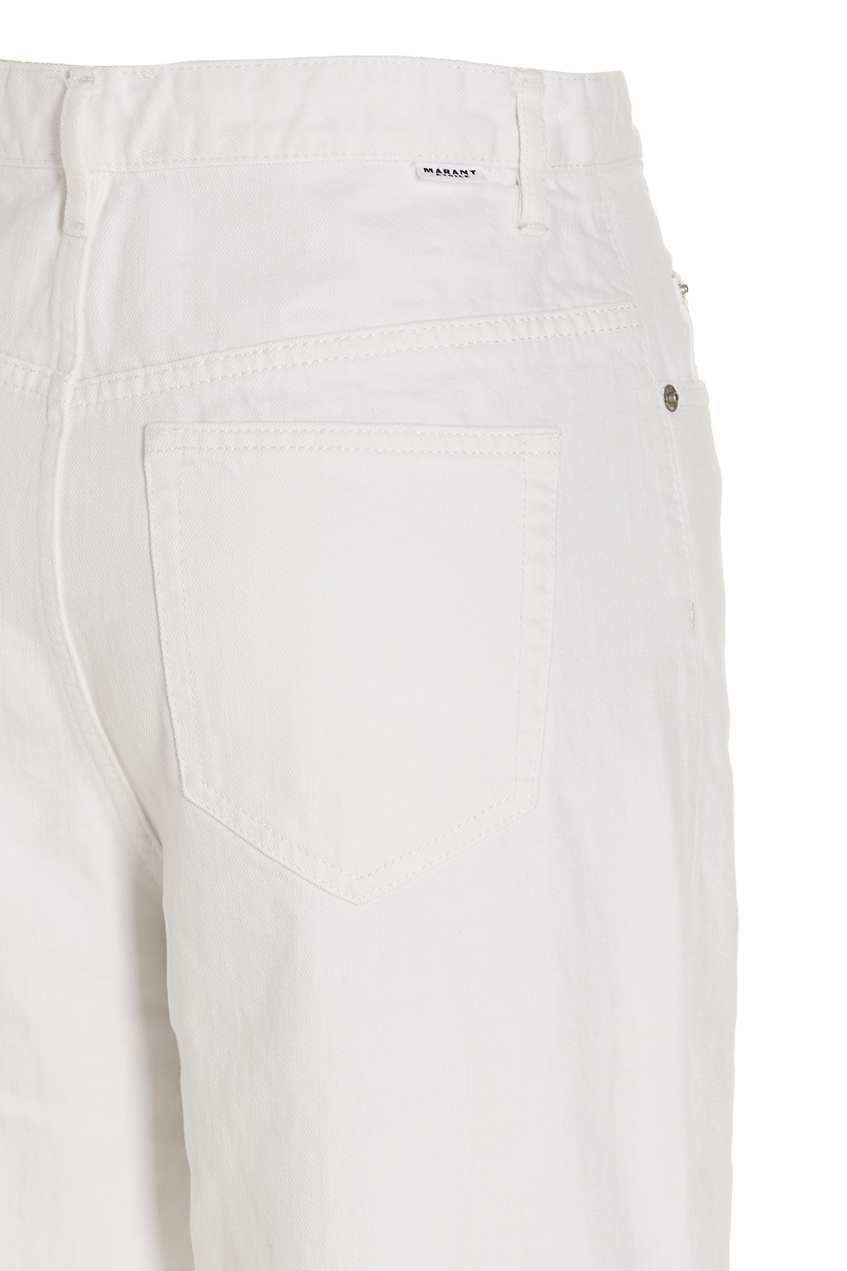 Isabel Marant Étoile Belden Cropped Jeans In White