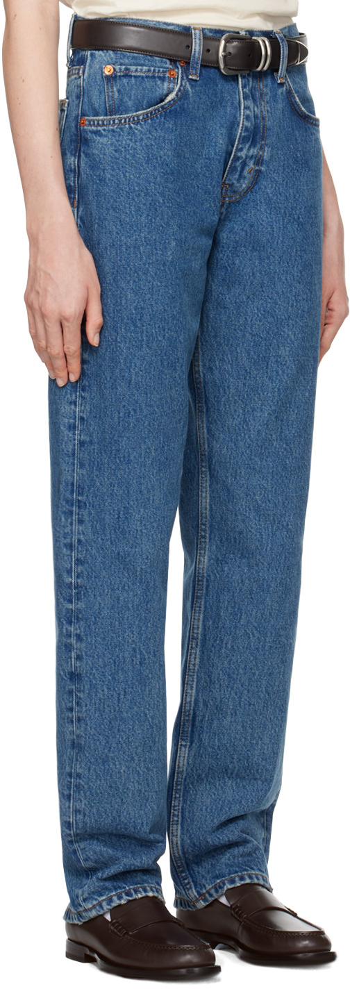 Re/done Belt-loop Jeans In Blue