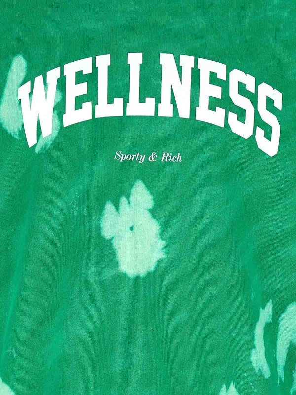 Sporty And Rich Sporty & Rich Wellness Printed Crewneck Sweatshirt In Green