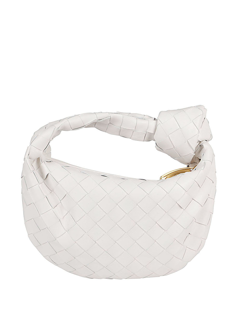 Bottega Veneta Mini Cassette Intrecciato Shoulder Bag In White