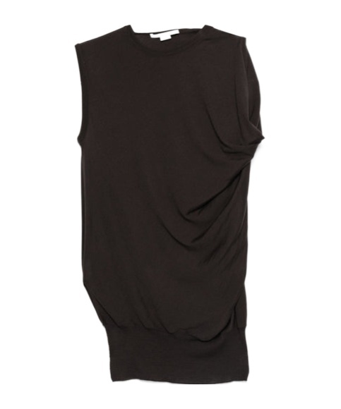 Stella Mccartney Draped Knit Top In Black
