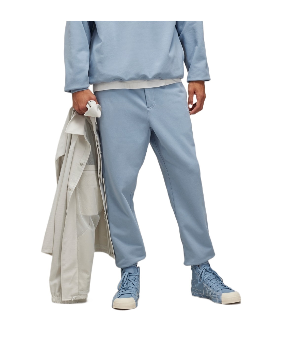 Y-3 Elastic Waist Sweatpants In Blue