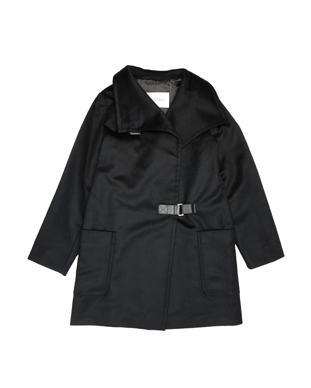 Max Mara Long-sleeved Coat In Black