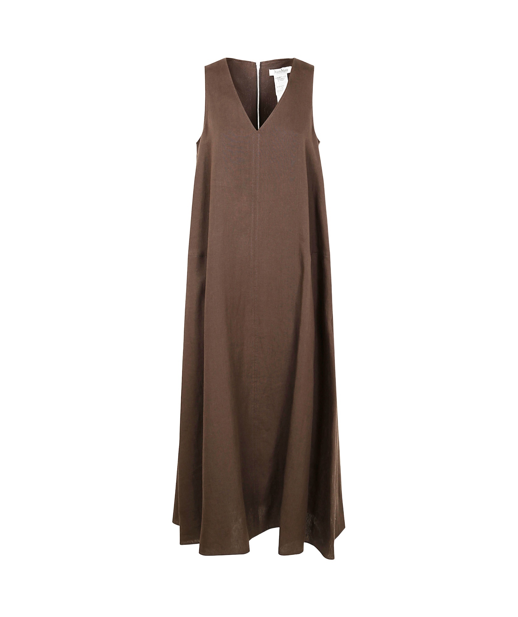 Max Mara Simeon Linen Sleevesless Dress Clothing In Brown