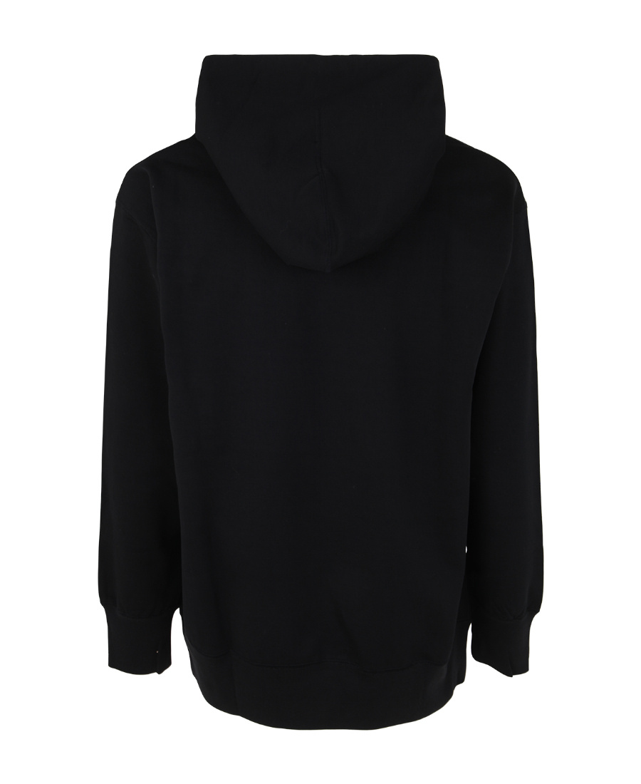 Comme Des Garçons Homme Logo Printed Drawstring Hoodie In Black