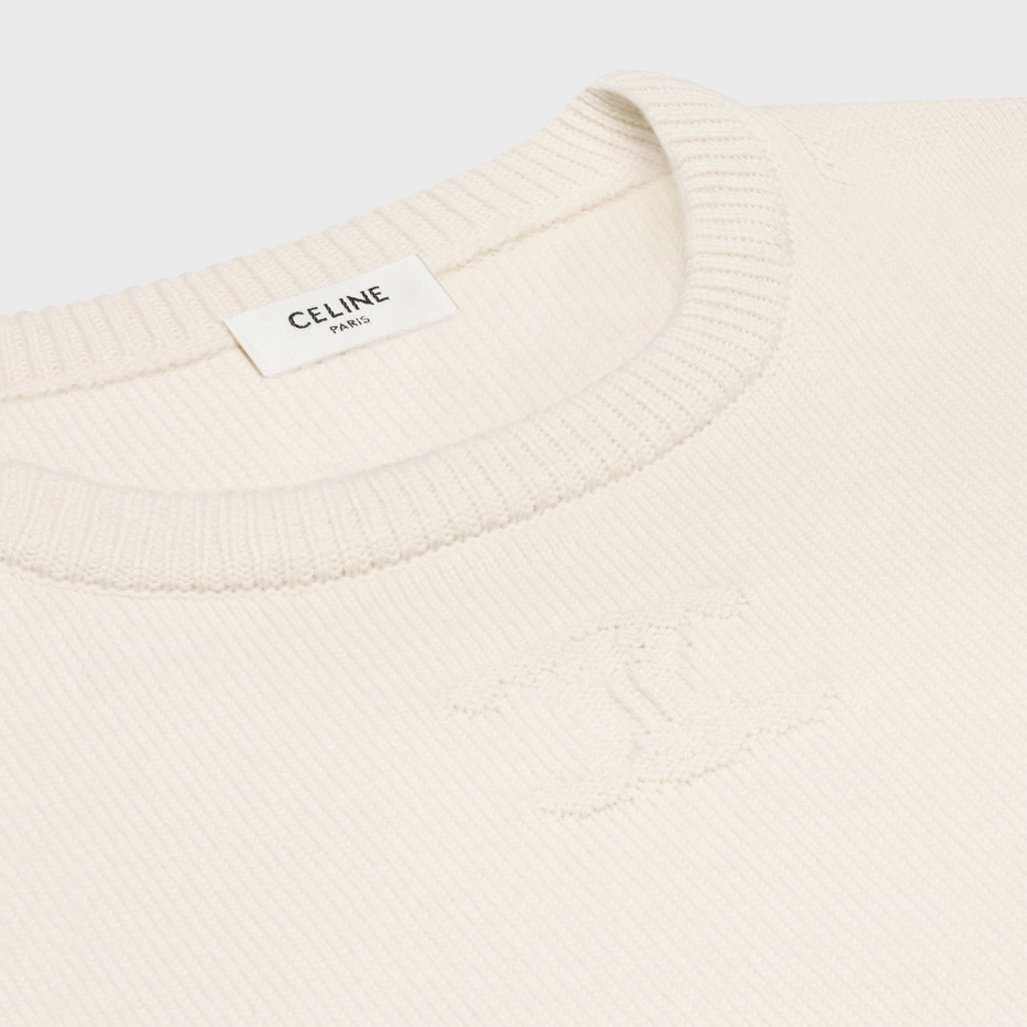CELINE CREW NECK SWEATER IN HERITAGE CASHMERE