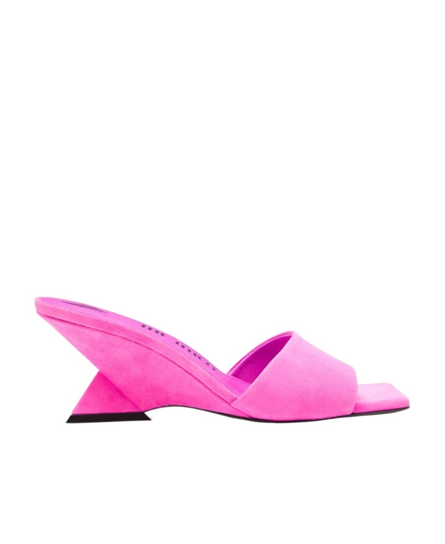 Attico Cheope Mule In Fuchsia Color Suede In Pink