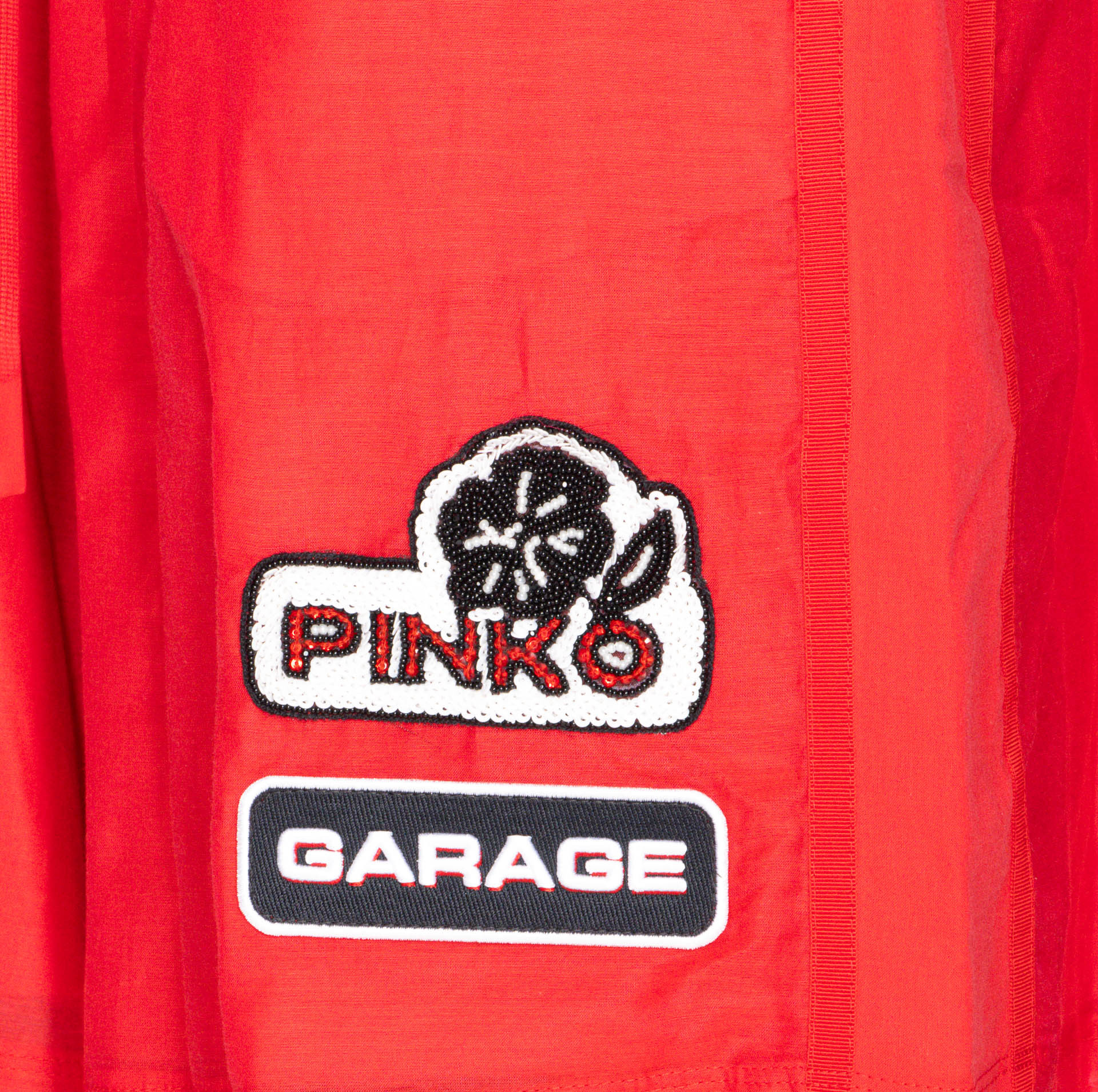Pinko Lewis Bermuda Shorts Elastic Waistband In Red